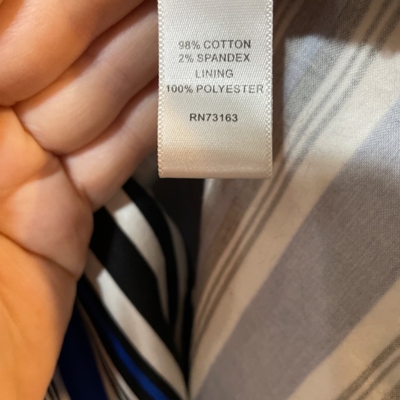 Women Size 10 Pretty Figure Flattering Design Dress Striped Sleeveless Spring - Picture 5 of 6